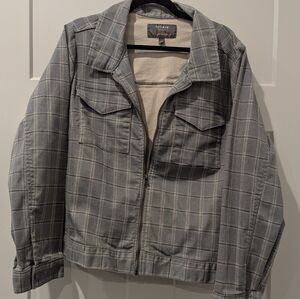 Torrid Gray Plaid Denim Jacket